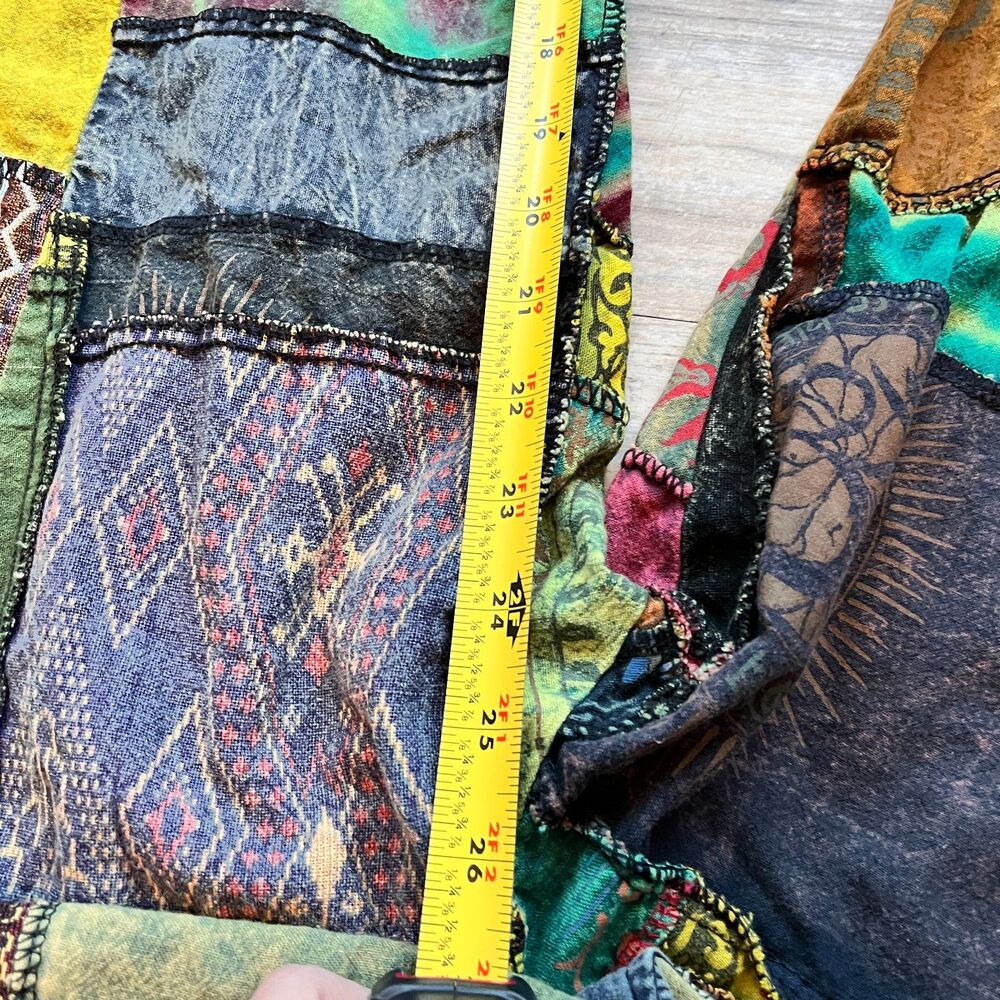 Kathmandu Imports Patchwork Overalls Womens Medium Boho Dungarees Bright - Picture 6 of 11